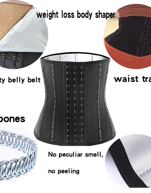 Load image into Gallery viewer, Sauna Sweat Belt Sweat To Lose Weight Woman Postpartum Waist Trainer Slimming Sheath Woman Flat Belly Fat Burning Girdle Woman
