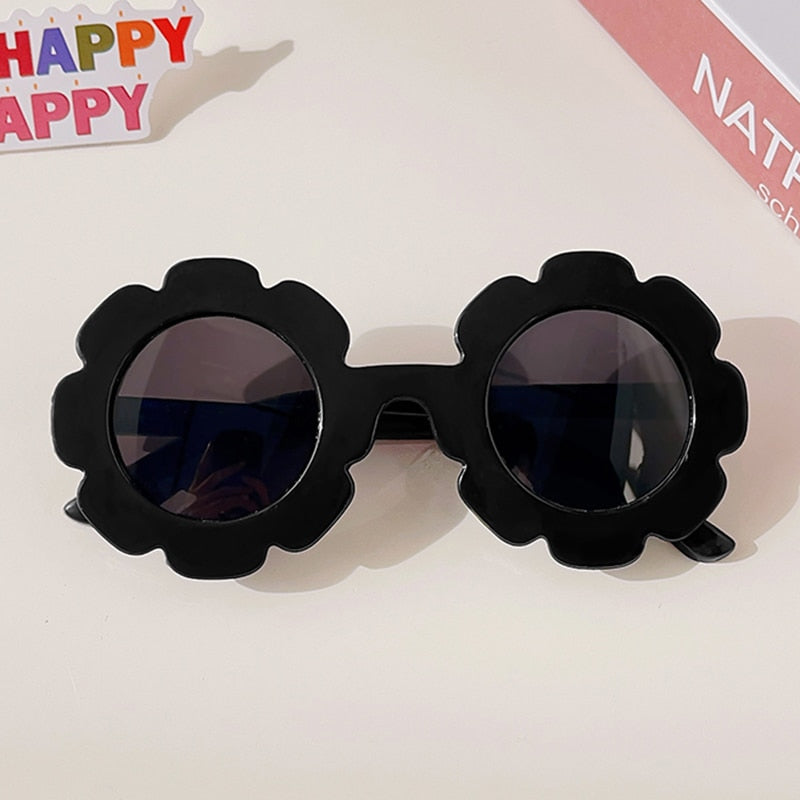 New Kids Sunglasses Children Round Flower Sunglasses Girls Boys Baby Sport Shades Glasses UV400 Outdoor Sun Protection Eyewear