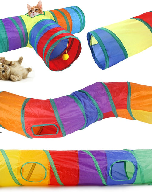 Load image into Gallery viewer, Cats Tunnel Foldable Pet Cat Toys Kitty Pet Training Interactive Fun Toy Tunnel Bored For Puppy Kitten Rabbit Play Tunnel Tube
