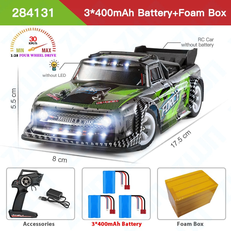 WLtoys 1/28 284131 K989 RC Car 2.4G Remote Control 4WD Offroad Race Car 30KM/H High Speed Competition Drifting Child Toys Gift