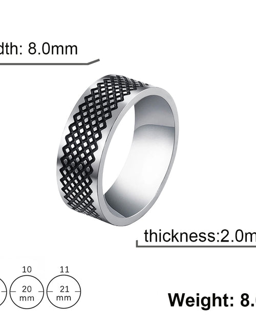 Load image into Gallery viewer, Stainless Steel Ring for Men Women 8MM Wide Geometric Casual Finger Rings 2023 Fashion Jewelry Wedding Gift for Lover
