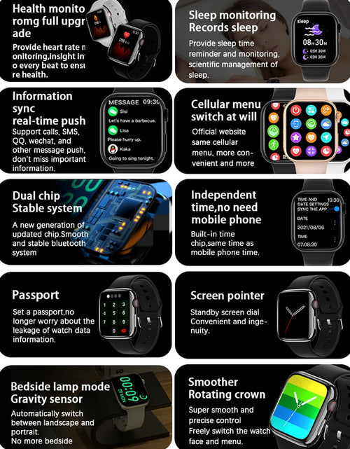 Load image into Gallery viewer, Series 8 2023 New Smart Watch Bluetooth Call Men Sports Fintess SmartBand Custom dial smartwatch for for Apple Watch men women
