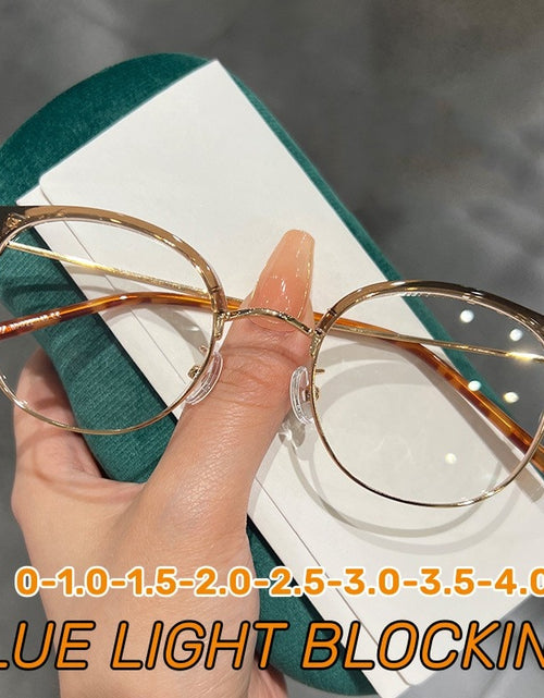 Load image into Gallery viewer, Women Fashion Design Myopia Glasses Unisex Luxury Round Short-sighted Eyeglasses Trendy Ladies Prescription Diopter Eyewear
