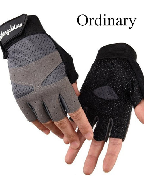 Load image into Gallery viewer, Women Cycling Sports Gloves Highway Mountain Bike Bicycle Thickening Anti-slip Shockproof Gel Pad Bicycle MTB Half Finger Glove
