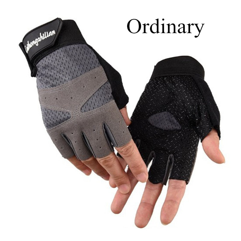 Women Cycling Sports Gloves Highway Mountain Bike Bicycle Thickening Anti-slip Shockproof Gel Pad Bicycle MTB Half Finger Glove