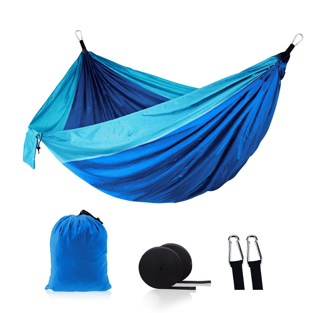 86x35inch Outdoor Single Camping Hammock High Quality Portable Lightweight Parachute Hammocks for Park Travel Adventure Patio