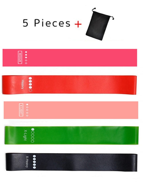 Load image into Gallery viewer, 5Pcs/Set Yoga Resistance Rubber Bands Expander Belt Bodybuilding Fitness Equipment Pilates Sport Training Workout Elastic Bands
