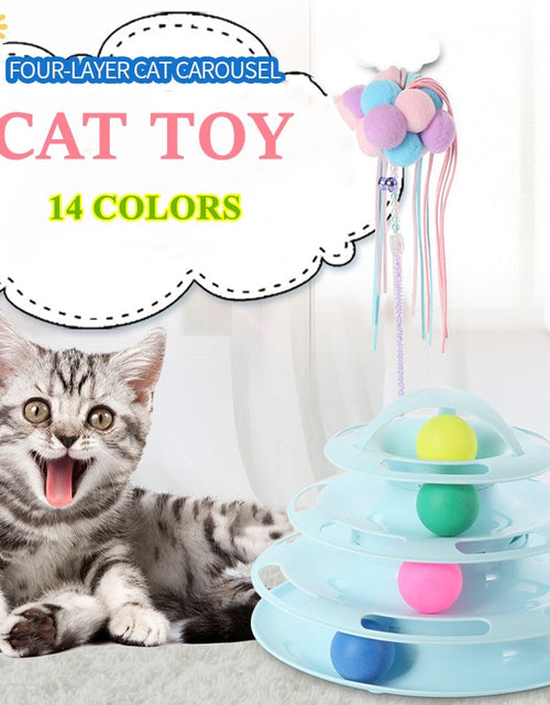 Load image into Gallery viewer, 3/4 Levels Cat Toy Tower Tracks Interactive Pet Toy Training Amusement Toys for Cats Kitten Cat Tunnel Cat Accessories Pet Items
