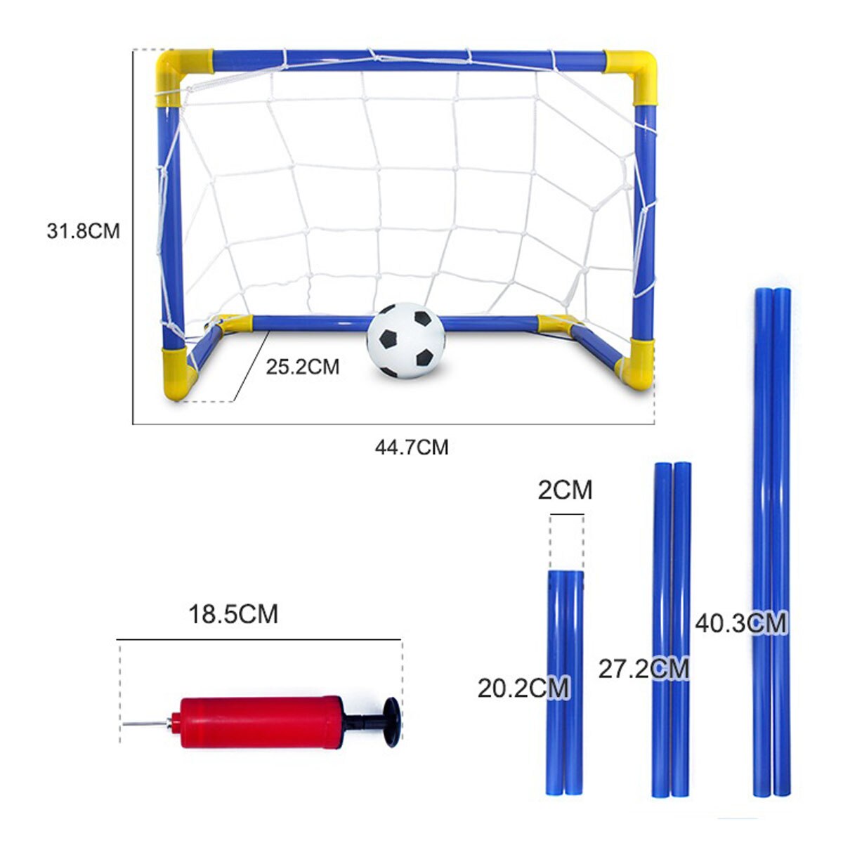 Little Kids Indoor/Outdoor Durable Football Play Kit Premium Portable Soccer Goal Set Endless Hours of Fun and Playing Time