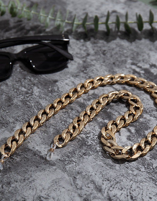 Load image into Gallery viewer, Acrylic Reading Glasses Chain Women Anti Slip Amber Leopard Color Sunglasses Chain Mask Strap Neck Lanyard Accessories
