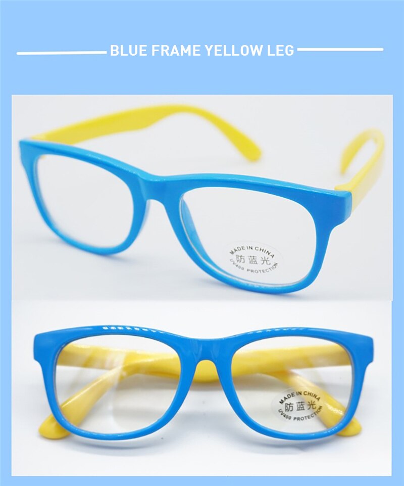 2022 TR90 Round Blue Light Kids Glasses Silicone Flexible Optical Frame Boys Girls Computer Transparent Blocking Eyeglasses