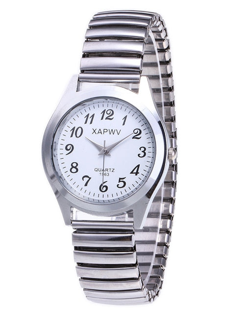 Load image into Gallery viewer, Women Men Watch Flexible Elastic Band Quartz Wrist Watch Steel Strap Couple Watch Gift
