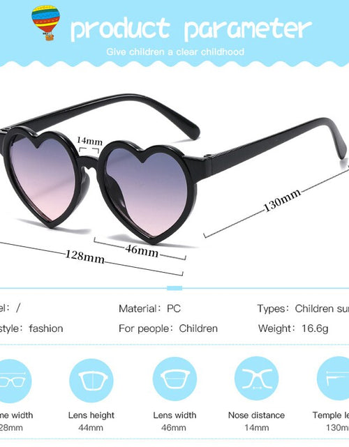 Load image into Gallery viewer, 2023 New Kids Cartoon Heart Sunflower Fruit Rabbit Ears Sunglasses Girls Boy Children Outdoor Round Polarized UV400 Sun Glasses
