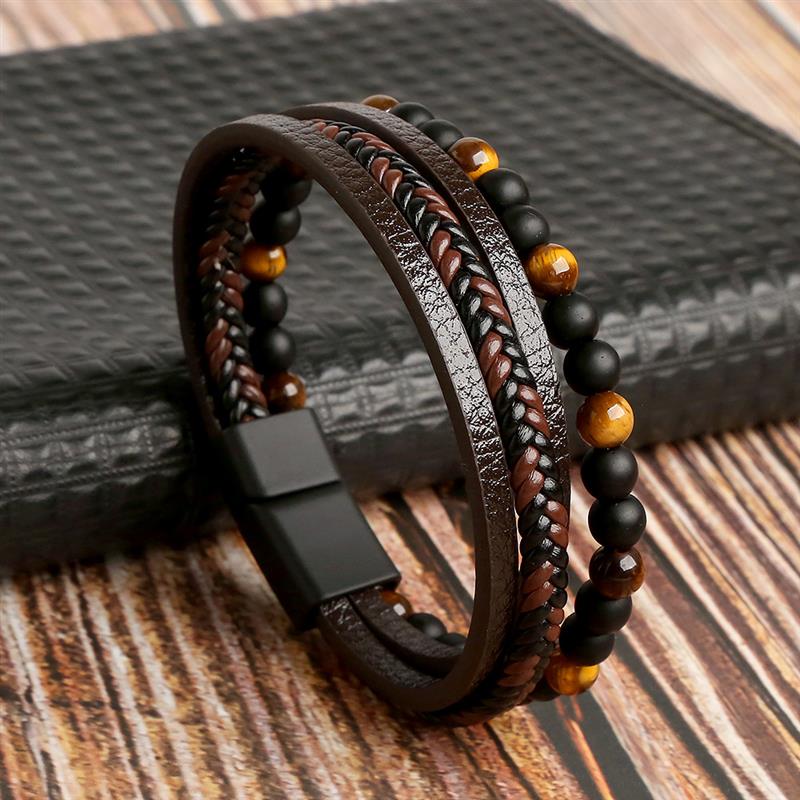 Lucky Turkish Evil Eye Beaded Bracelet New Fashion Eyes Fatima Hand Leather Bracelets For Women Men Couple Jewelry Gift