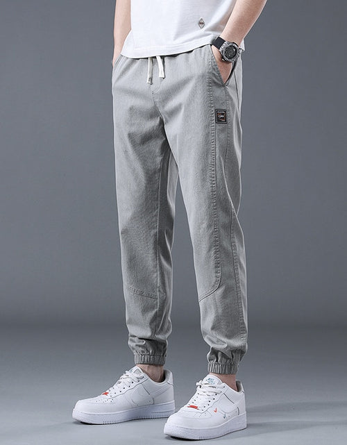 Load image into Gallery viewer, 2023 Spring Summer Cotton Jogger Pant Men Pants Harajuku Cargo Jeans Casual Harem Denim Korean Hip Hop Sweatpants Male Trousers
