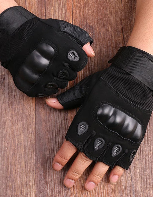 Load image into Gallery viewer, Half Finger Men&#39;s Gloves Outdoor Military Tactical Gloves Sports Shooting Hunting Airsoft Motorcycle Cycling Gloves
