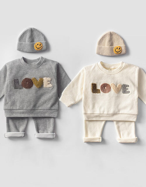 Load image into Gallery viewer, 100% Cotton Infantil Newborn Baby Girl Boy Outfits Spring Babies Clothes Little Boy Pullover + Trousers Kids Clothings Sets
