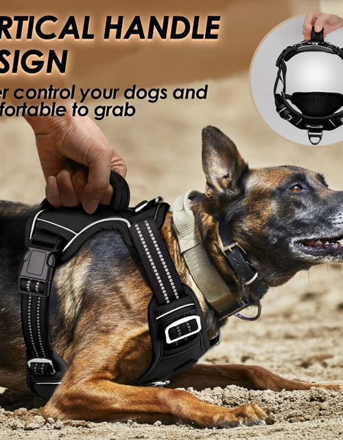 Load image into Gallery viewer, No Pull Dog Harness No Choke Easy Control Handle Reflective Pet Harness 2 Leash Clips Adjustable Soft Padded Dog Vest
