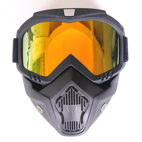 Load image into Gallery viewer, Unisex Ski Snowboard Mask Snowmobile Skiing Goggles Windproof Motocross Protective Glasses Safety Goggles with Mouth Filter
