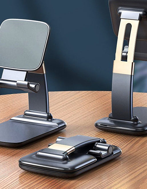 Load image into Gallery viewer, Foldable Metal Desktop Mobile Phone Stand For iPad iPhone 13 X Smartphone Support Tablet Desk Cell Phone Portable Holder Bracket
