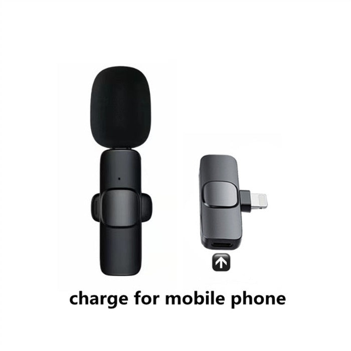 Wireless Lavalier Microphone Portable Audio Video Recording Mini Mic For iPhone Android Facebook Youtube Live Broadcast Gaming