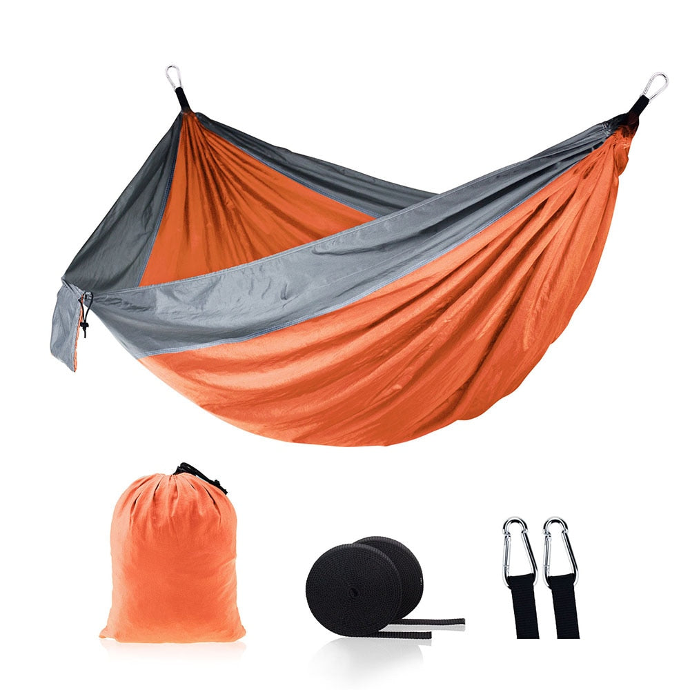 86x35inch Outdoor Single Camping Hammock High Quality Portable Lightweight Parachute Hammocks for Park Travel Adventure Patio