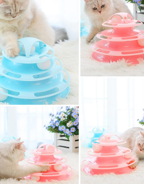 Load image into Gallery viewer, 3/4 Levels Cat Toy Tower Tracks Interactive Pet Toy Training Amusement Toys for Cats Kitten Cat Tunnel Cat Accessories Pet Items
