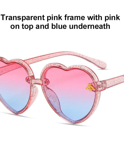 Load image into Gallery viewer, 2022 Fashion Brand Heart Sunglasses Children Retro Cute Pink Cartoon Sun Glasses Frame Girls Boys Baby Sunglasses UV400 Eyewear
