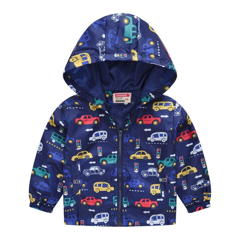 Autumn Winter Keep Warm Hooded Boys Jacket Fashion Fur Collar Heavy Cotton Outerwear For Kids 2-6Years Children Windbreaker Coat