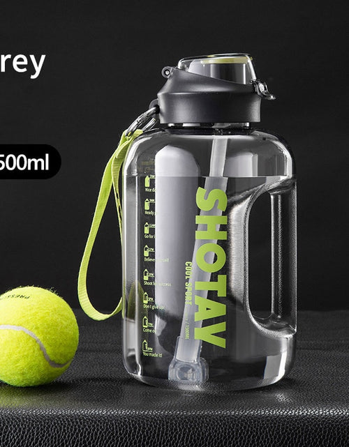 Load image into Gallery viewer, 2 Liter Water Bottle with Straw Large Portable Travel Bottles For Training Sport Fitness Cup with Time Scale FDA Free
