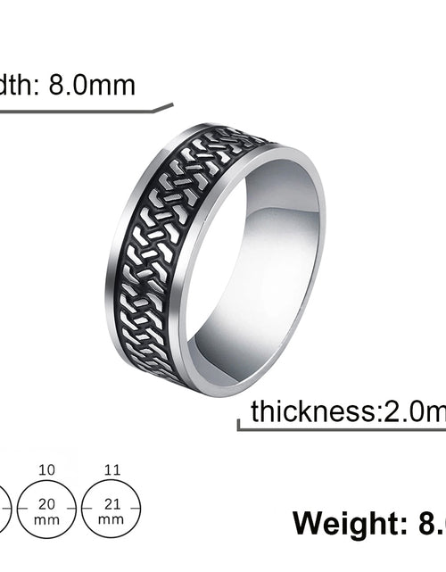 Load image into Gallery viewer, Stainless Steel Ring for Men Women 8MM Wide Geometric Casual Finger Rings 2023 Fashion Jewelry Wedding Gift for Lover
