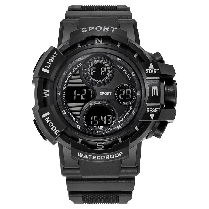 Black Digital Watch for Men Sports Watches Waterproof Outdoor Chronograph Hand Clock G Infantry Shock Student Wristwatch