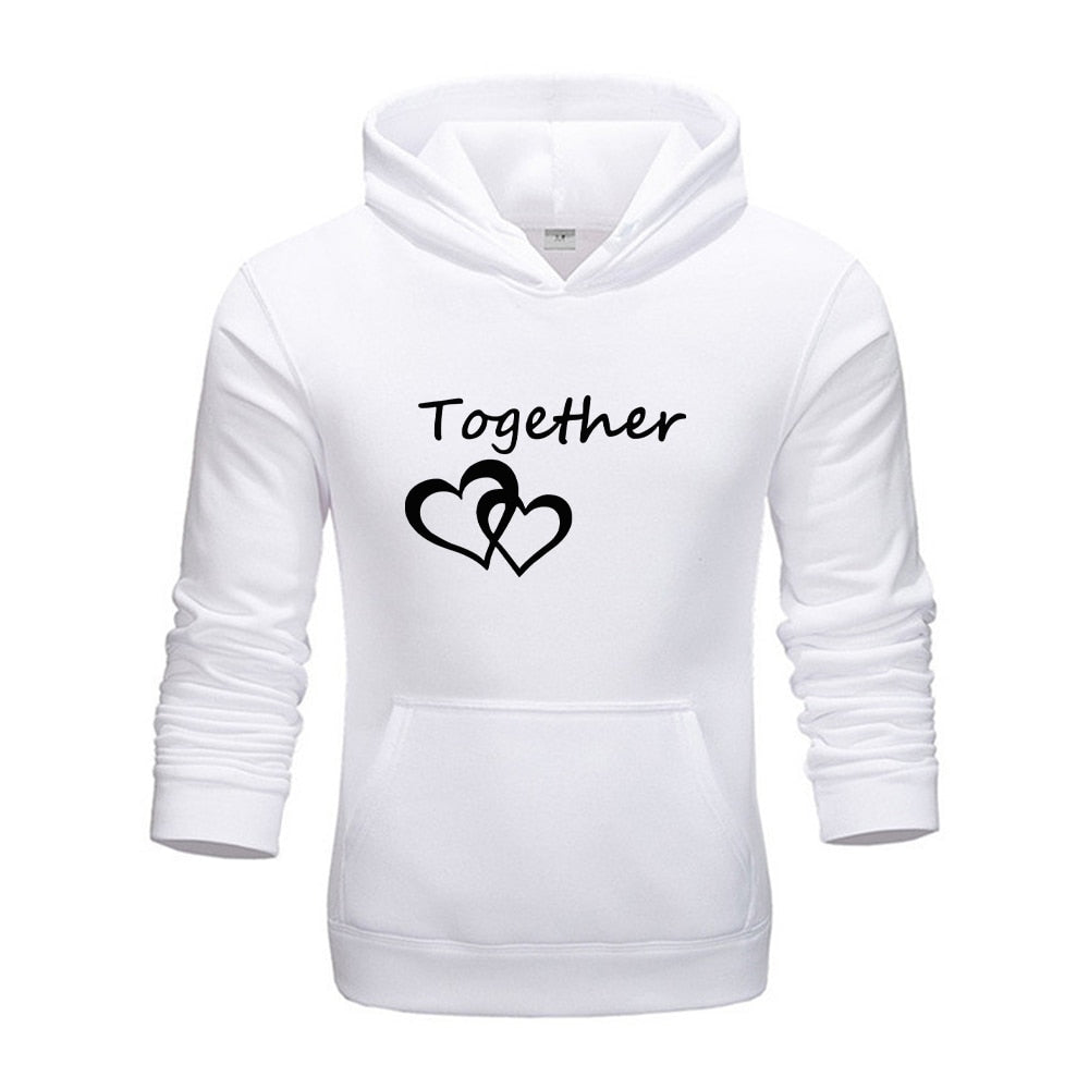 2022 Fashion Couple Sportwear Set Together and Forever Printed Hooded Suits 2PCS Set Hoodie and Pants S-4XL