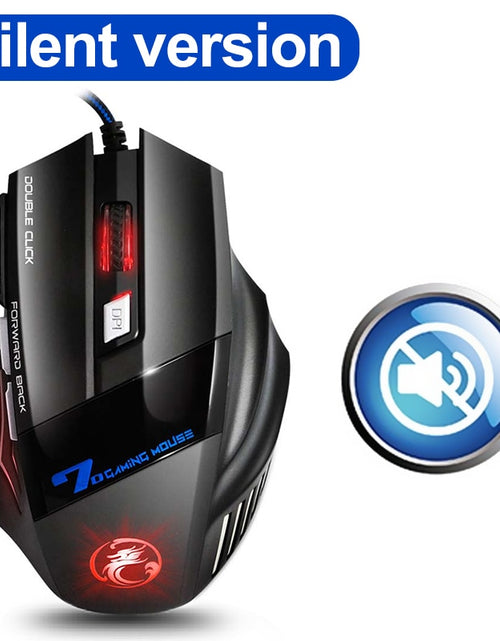 Load image into Gallery viewer, Ergonomic Wired Gaming Mouse LED 5500 DPI USB Computer Mouse Gamer RGB Mice X7 Silent Mause With Backlight Cable For PC Laptop
