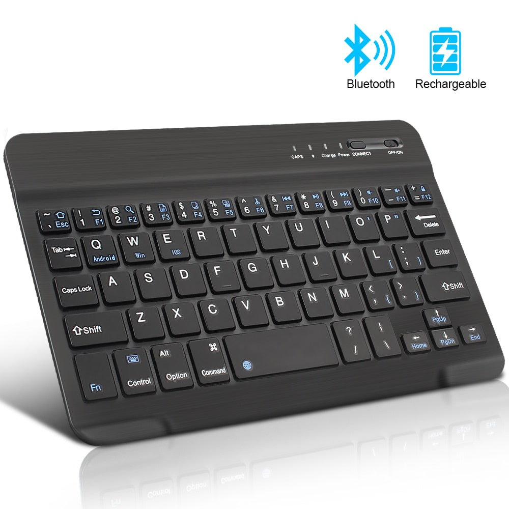 Mini Wireless Keyboard Bluetooth Keyboard For ipad Phone Tablet Russian Spainish Rechargeable keyboard For Android ios Windows