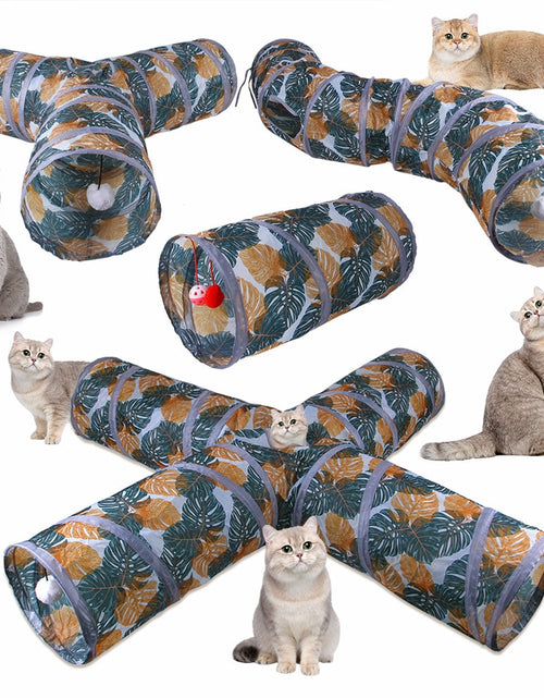 Load image into Gallery viewer, Cats Tunnel Foldable Pet Cat Toys Kitty Pet Training Interactive Fun Toy Tunnel Bored For Puppy Kitten Rabbit Play Tunnel Tube
