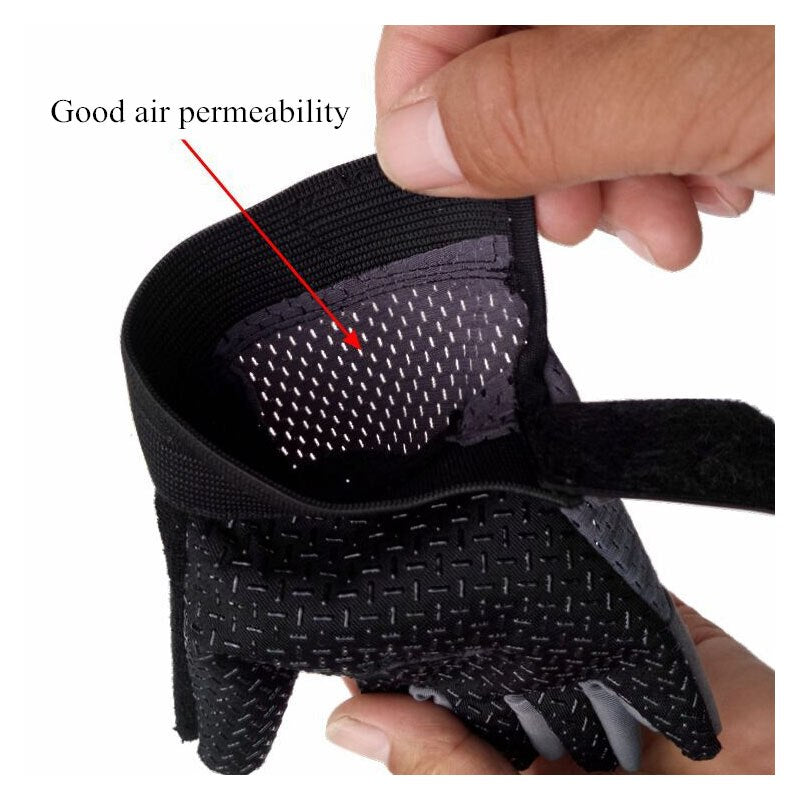 Women Cycling Sports Gloves Highway Mountain Bike Bicycle Thickening Anti-slip Shockproof Gel Pad Bicycle MTB Half Finger Glove