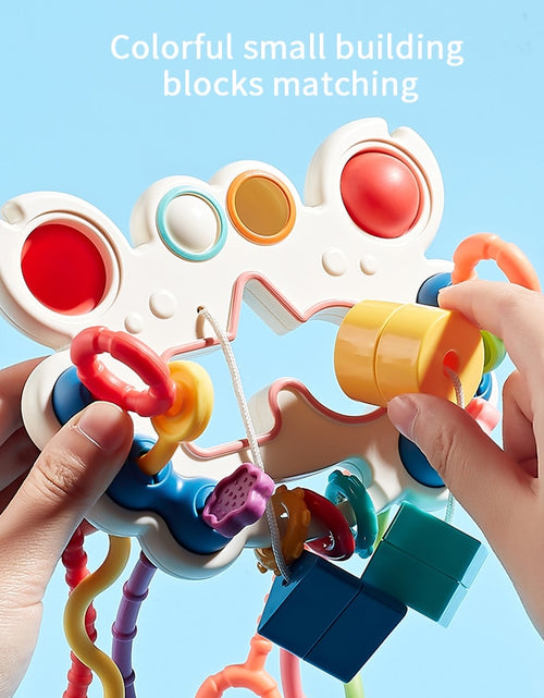 Load image into Gallery viewer, Sensory Development Baby Toys Pull String Finger Grasp Training Early Learning Education Toys Teething Toy 1-3Y
