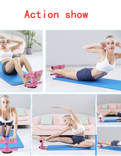 Load image into Gallery viewer, Gym Equipment Exercised Abdomen Arms Stomach Thighs LegsThin Fitness  Suction Cup Type Sit Up Bar Self-Suction abs machine
