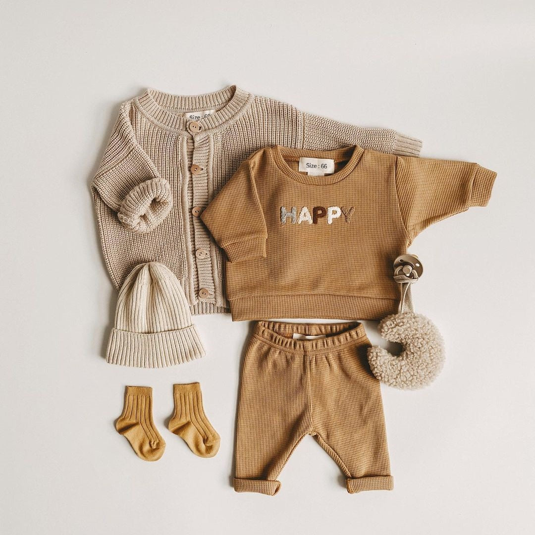 Baby Clothes Set 2023 Spring Toddler Baby Boy Girl Casual Tops + Loose Trousers 2pcs Newborn Baby Boy Clothing Outfits