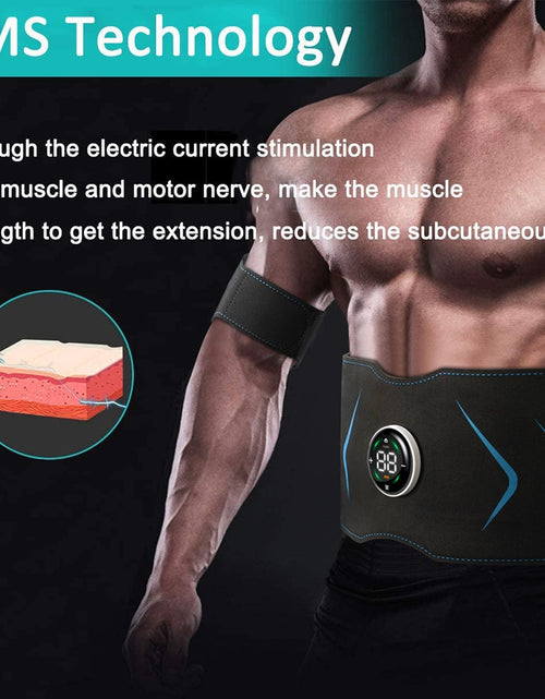 Load image into Gallery viewer, EMS Muscle Stimulator Abdominal Body Slimming Belt Electric Smart ABS Trainer Arm Leg Waist Weight Loss Fitness Vibration Belt
