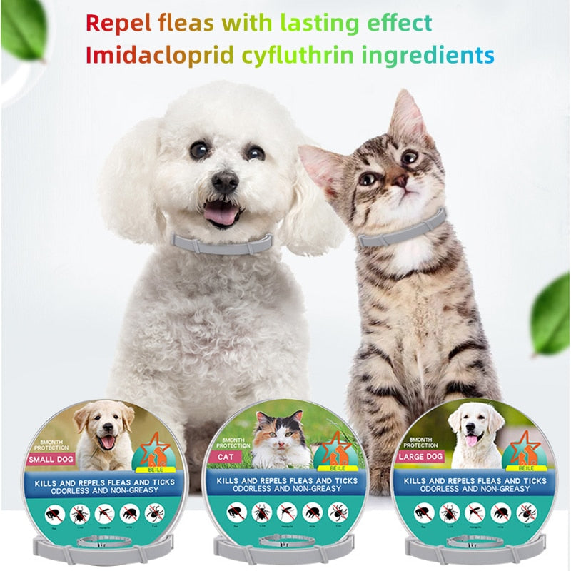 Extendable Pet Cat Dog Flea Collar Antiparasitic Necklace Anti-Flea and Tick Repellent Collar For Dogs Cats Pet Products