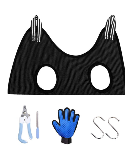 Load image into Gallery viewer, Cat Grooming nail cutting anti scratch bite fixed bag bath Trimming Restraint Bag Pet Beauty hammock hanging Pet Supplies Set
