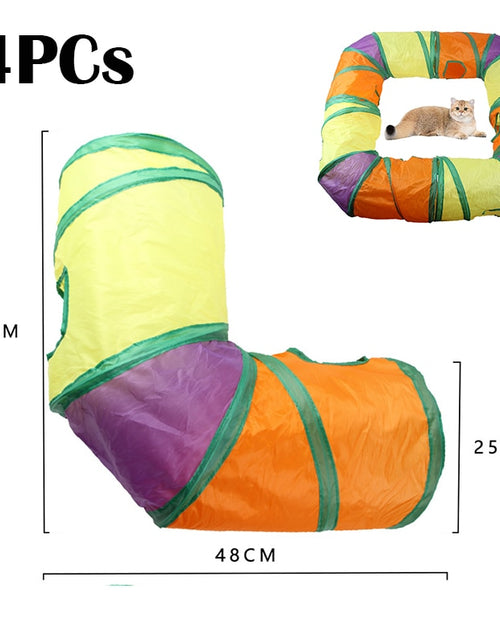 Load image into Gallery viewer, Cats Tunnel Foldable Pet Cat Toys Kitty Pet Training Interactive Fun Toy Tunnel Bored For Puppy Kitten Rabbit Play Tunnel Tube
