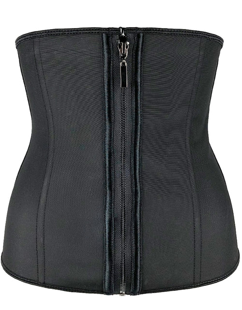 Load image into Gallery viewer, Women Latex Waist Trainer Body Shaper Corsets with Zipper Cincher Corset Top Slimming Belt Black Shapers Shapewear Plus Size
