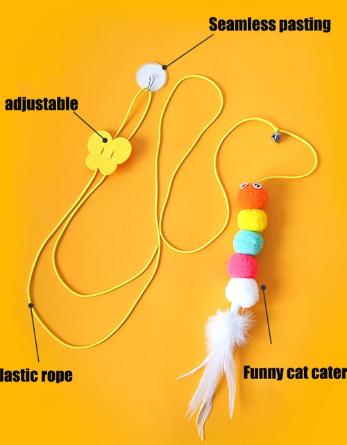 Load image into Gallery viewer, Hanging Automatic Interactive Cat Toy Funny Mouse Toys Cat Stick With Bell Toy For Kitten Playing Teaser Wand Pet Cat Supplies
