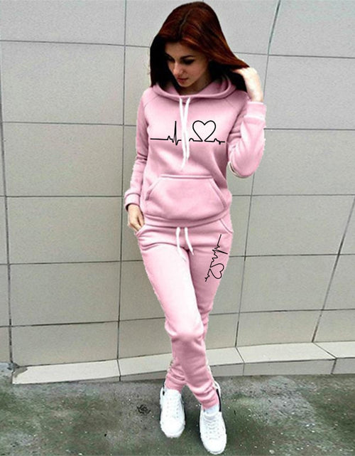 Load image into Gallery viewer, Autumn Women&#39;s Tracksuit Female Pullover Hoodies Jogging Pants 2 Piece Set Women Sweatshirt Sports Clothing Winter Warm Outfits
