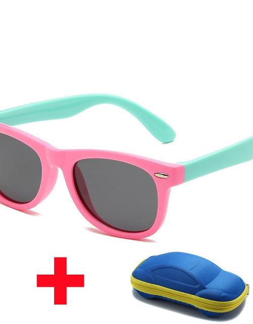 Load image into Gallery viewer, Baby Silicone Sunglasses with Glasses Box  Boys Girls Outdoor Goggles Sun Glasses AC Lens Safety Glasses and Cases Gift for Kids
