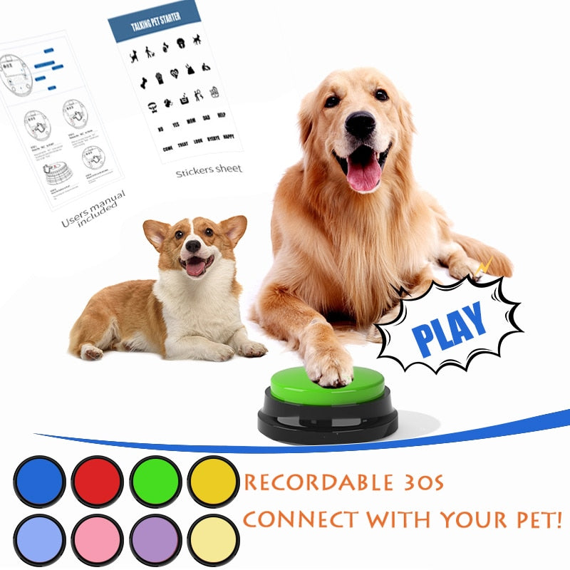 Pet Training Buttons 4pcs/box Recordable Pet Talking Toys Pet Interactive toys Speech Buttons Pet toys