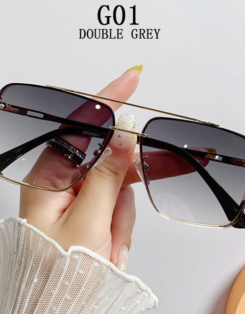 Load image into Gallery viewer, Sunglasses Women 2022 Square Fashion Glasses Rimless Shades  Retro Vasos Decorativos Lunette De Soleil Femme Zonnebril Dames Sol
